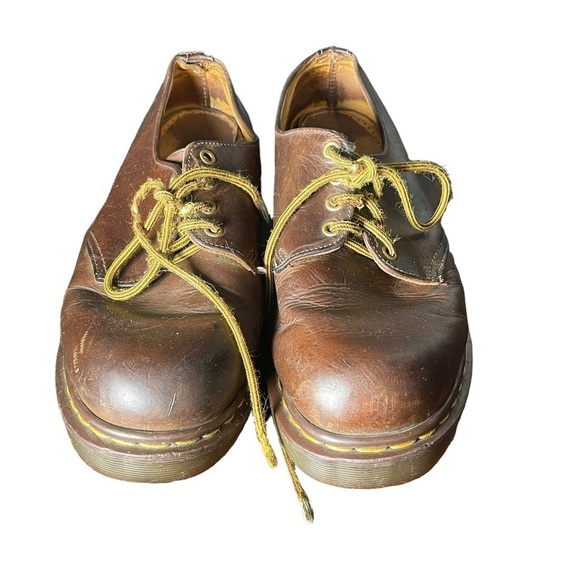 Vintage Dr Martens 1561 4 eye Oxford Crazy Horse Brown Made in England US Sz 8 main image 6